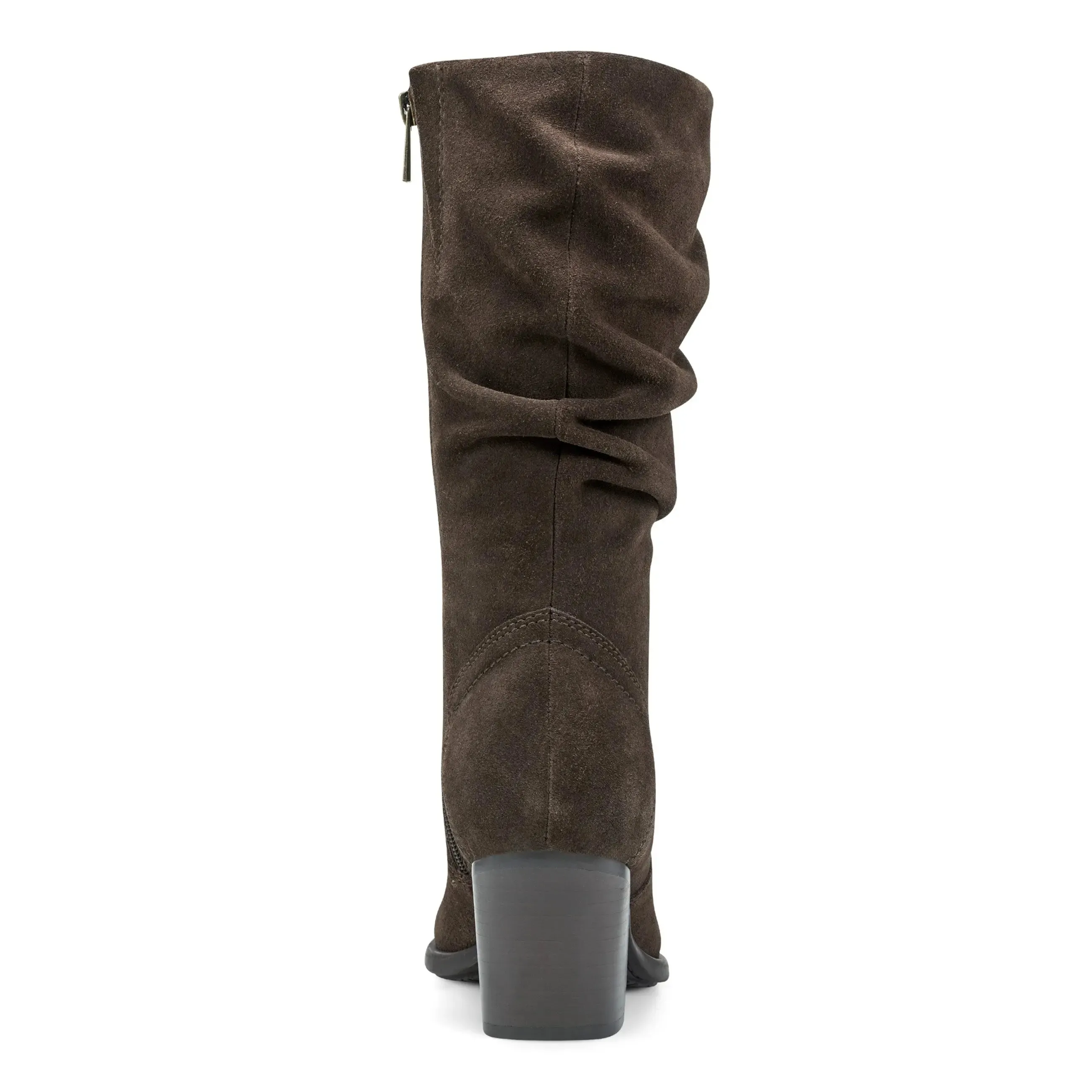 Vine Block Heel Almond Toe Casual Boots Modern Comfort