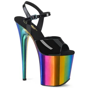 FLAMINGO-809RC Black Patent/Rainbow Chrome Spring Ready