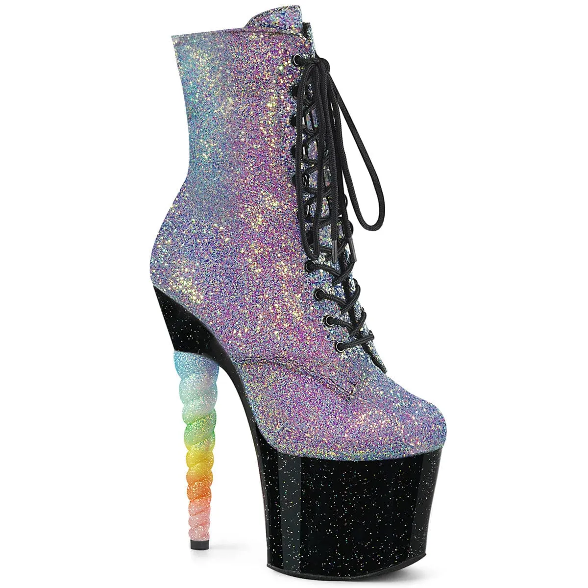 Chunky Sole UNICORN-1020G Purple-Blue Glitter/Black