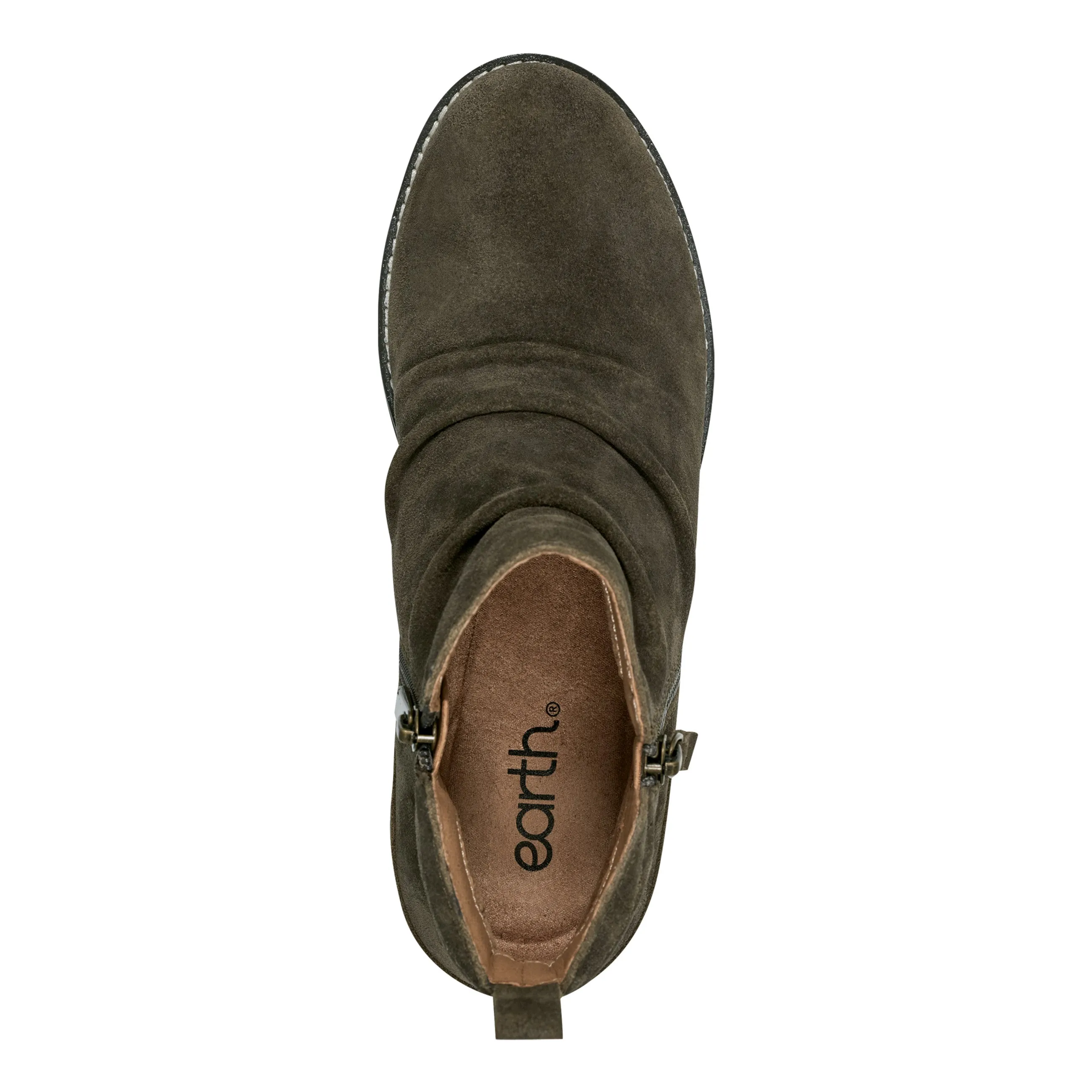 Nadya Round Toe Ruched Casual Booties Shock Absorbing Comfort Seeker