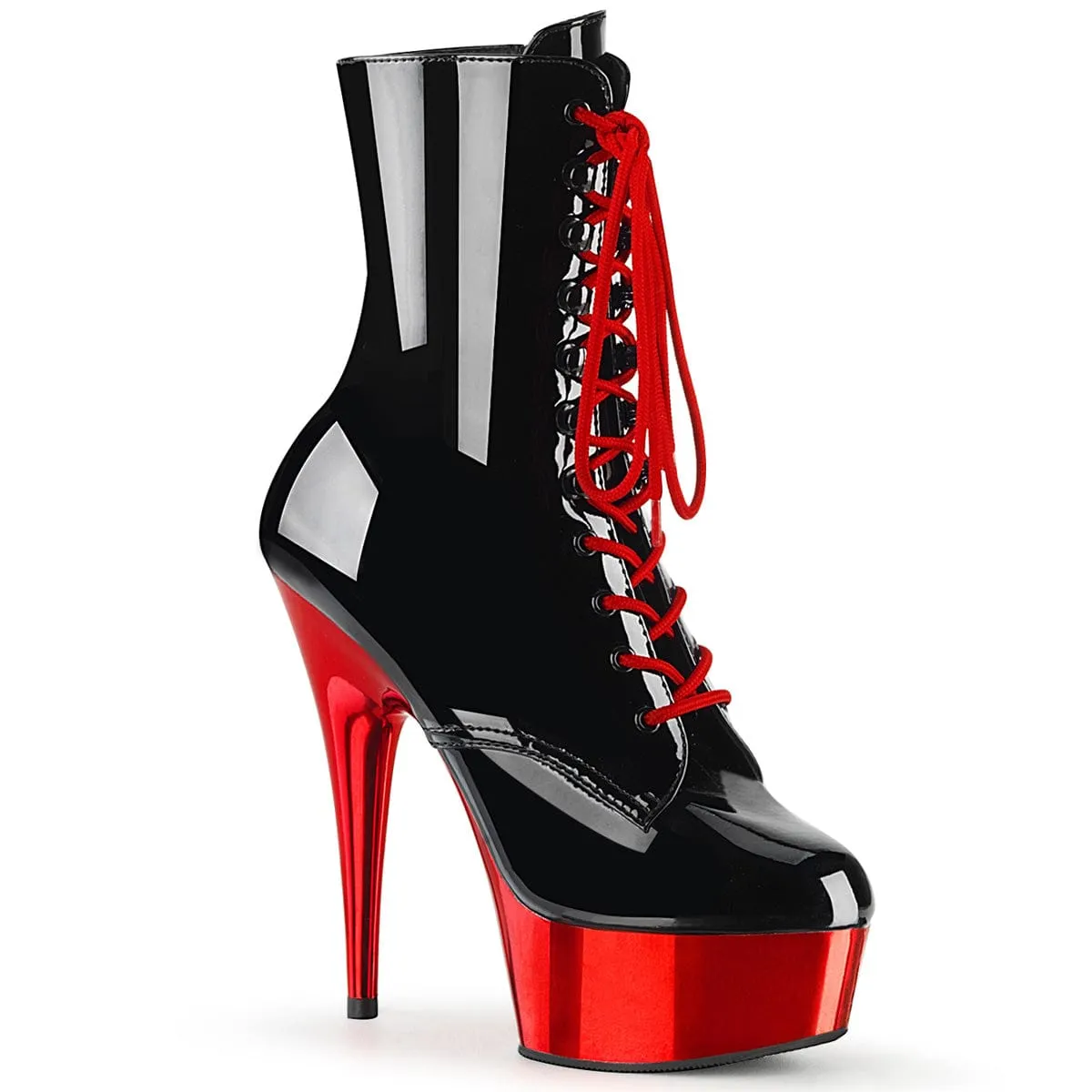 Airy Feel Rough Walk DELIGHT-1020 Black Patent/Red Chrome