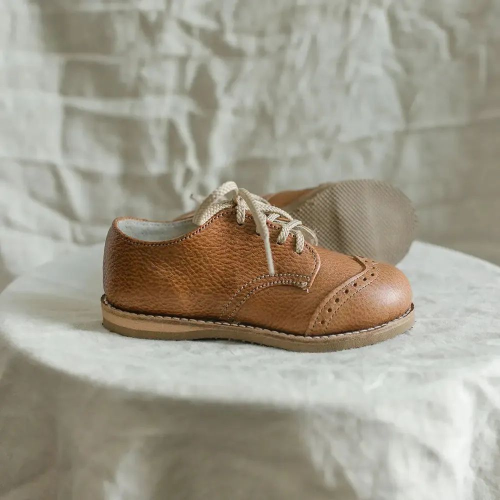 City Bright Wing Tip Oxford - Cognac