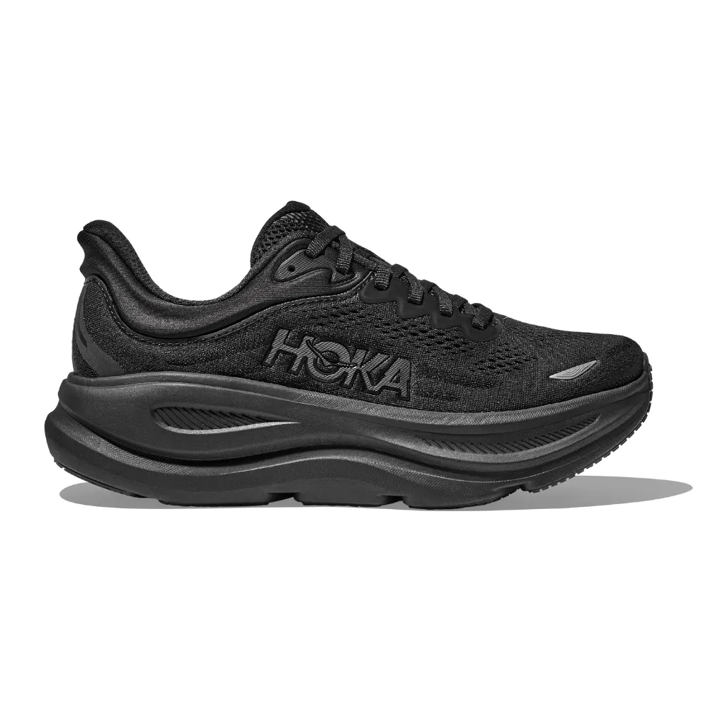 EVA midsole running shoes Torsion control Women's Bondi 9 - Black / Black
