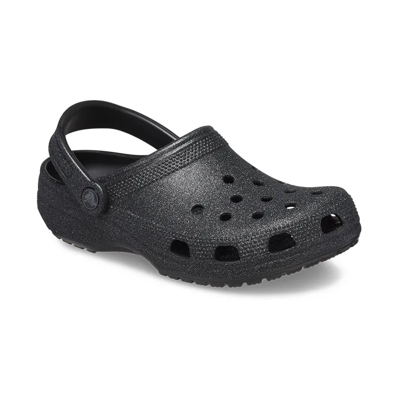 Women's Classic Glitter Clog Black Track Run Non Restrictive Fit