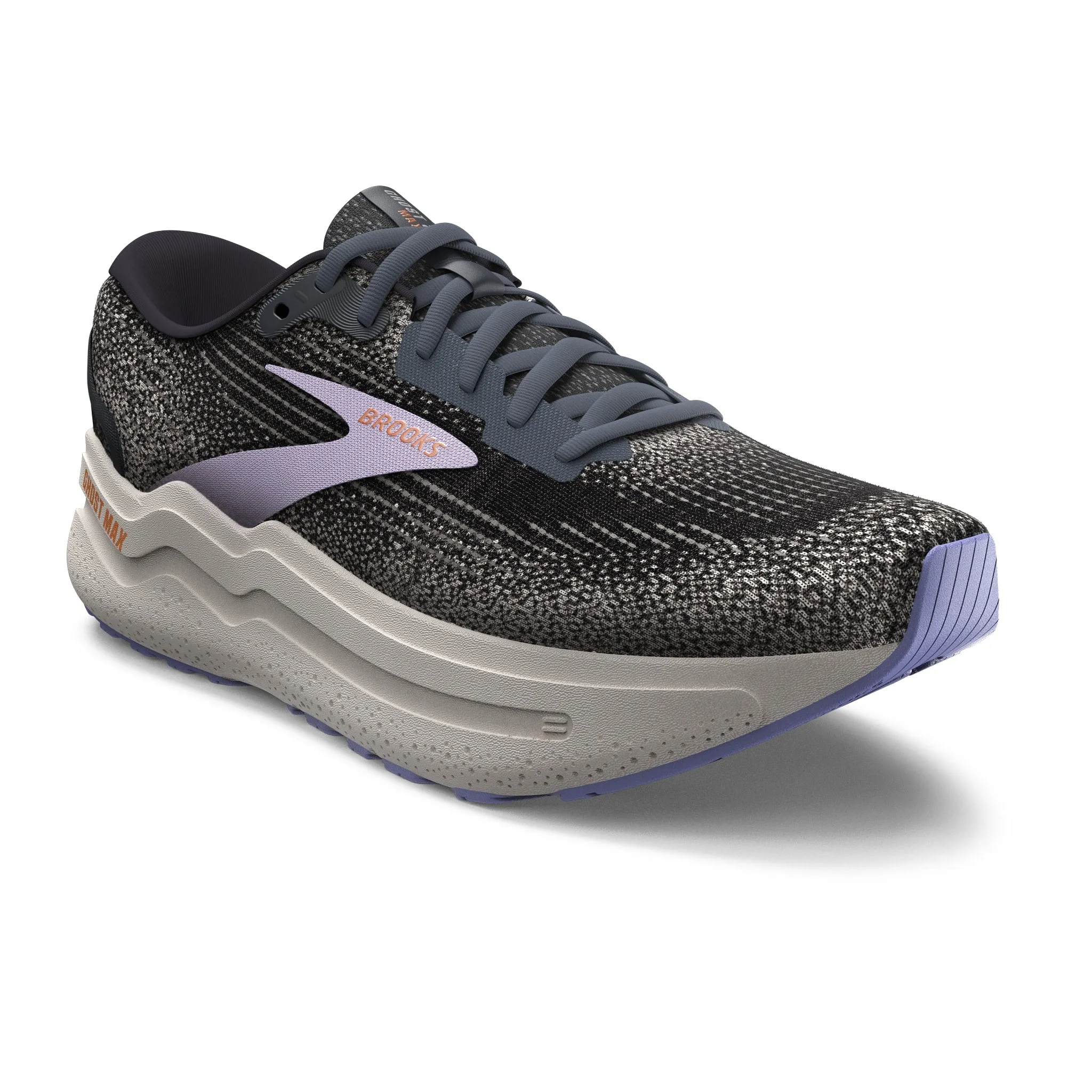 Casual running with a safety light Women's Ghost Max 2 - Ebony / Sweet Lavender / Alloy