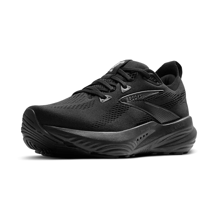 running in a sidewalk area shoes running on road Women's Glycerin 22 - Black / Black / Ebony