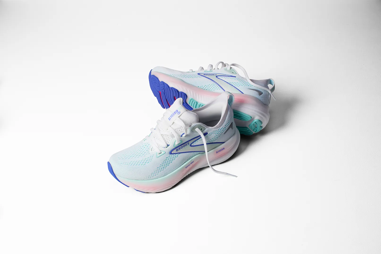 Snowy running Women's Glycerin 22 - White / Limpet Shell / Amparo Blue