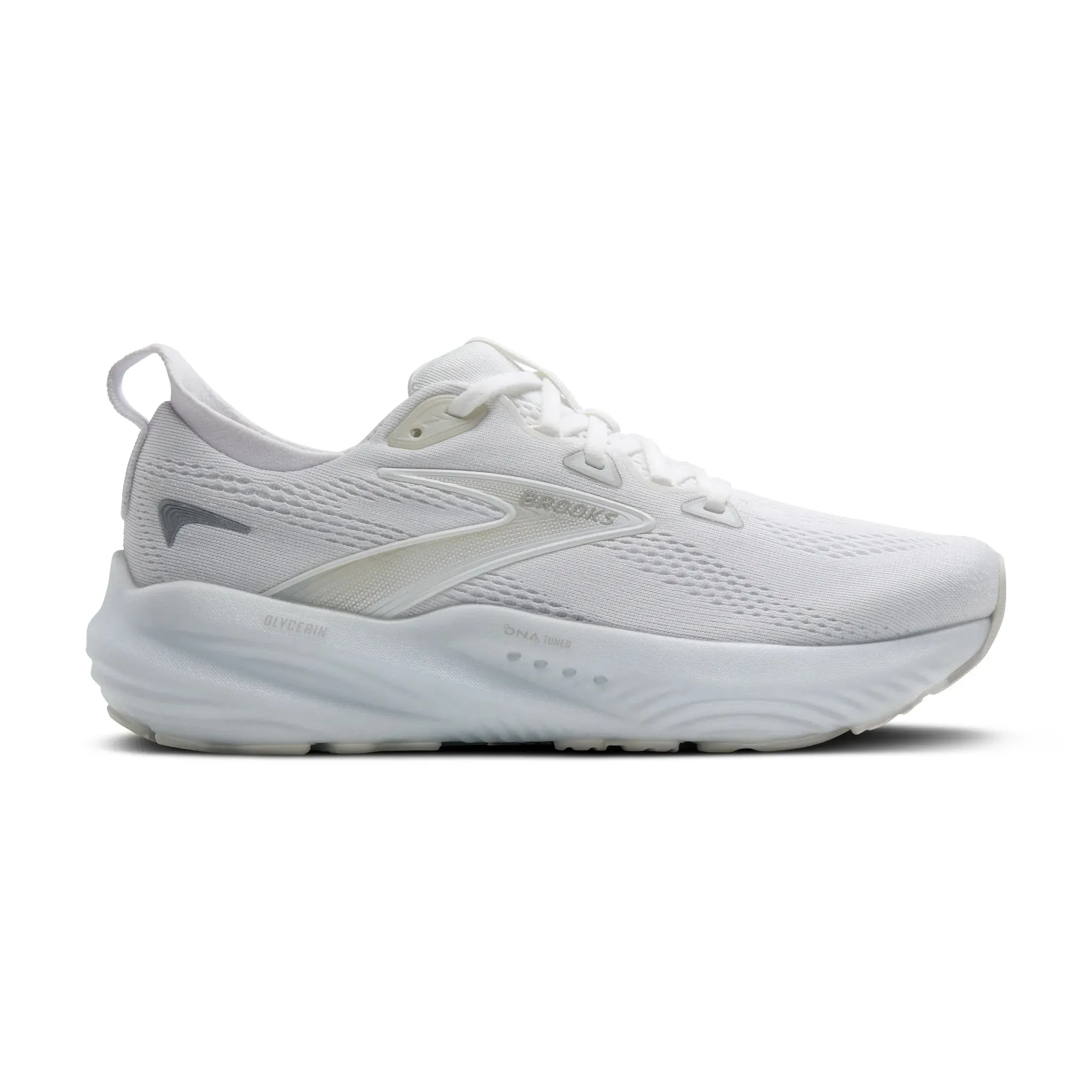 Women's Glycerin 22 - White / White / Grey Road grip