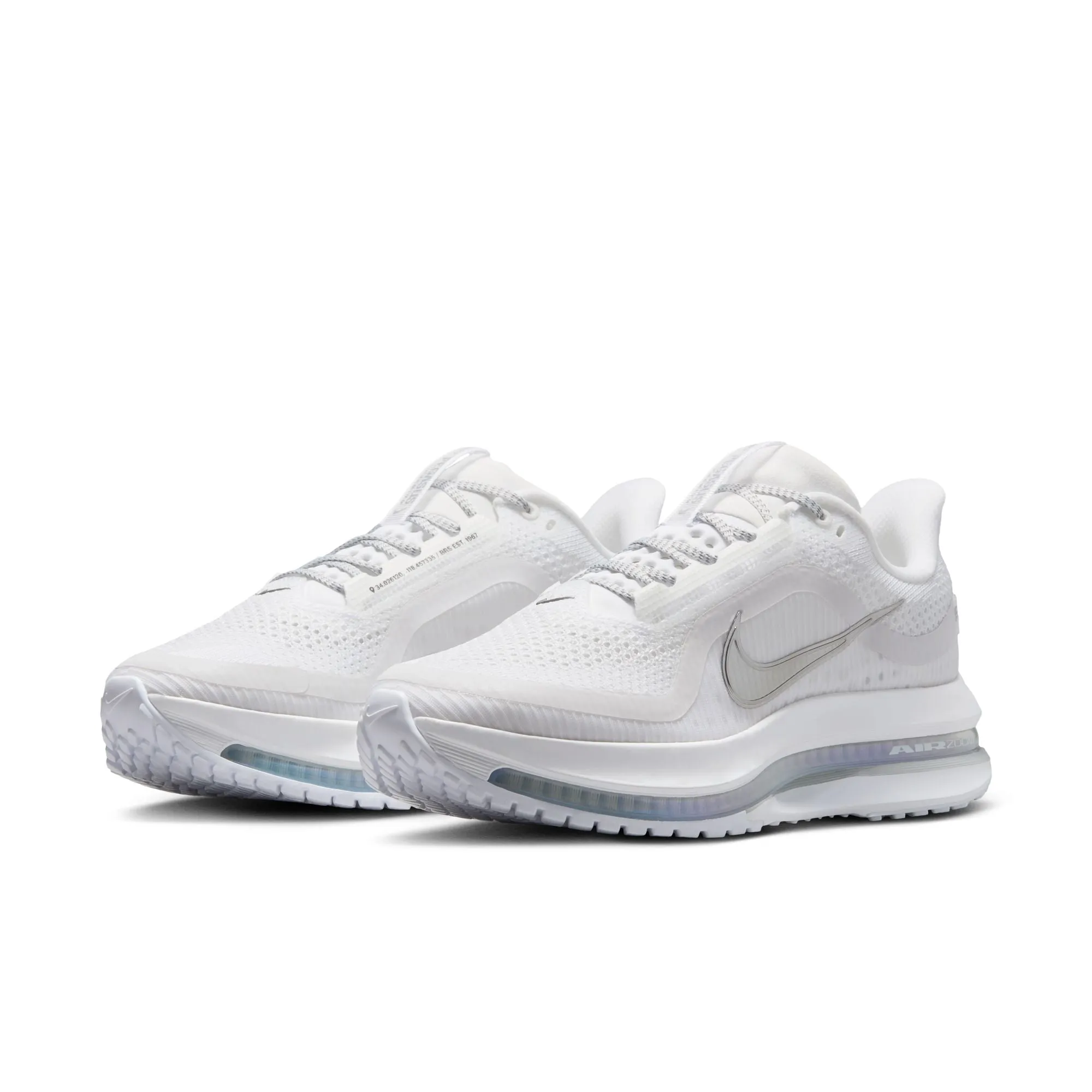 Women's Nike Pegasus Premium White/metallic Silver-metallic Silver HQ2593-102 Ultra Light Airport Travel Space Vibe