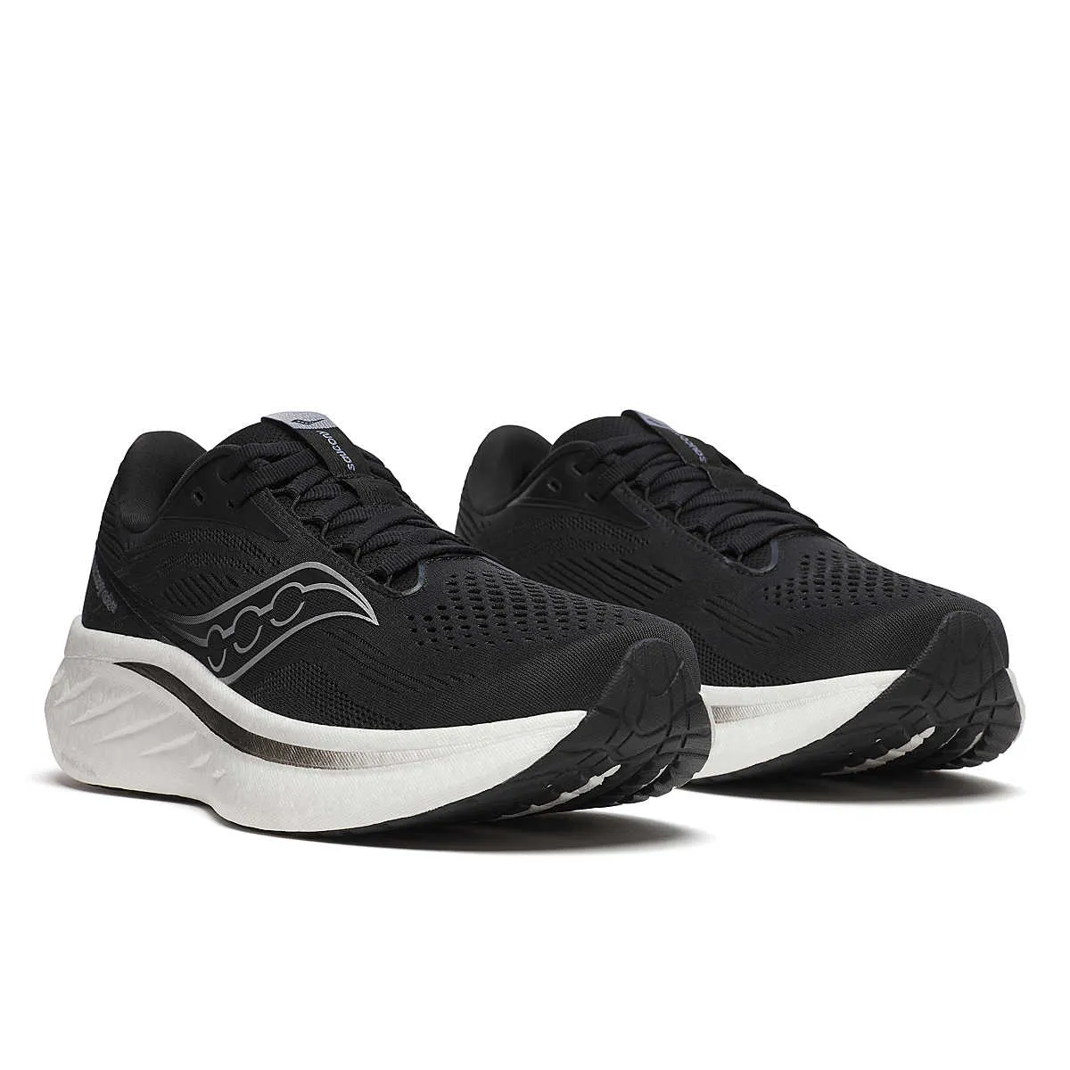Women's Ride 18 - Black / White track - meet running shoes