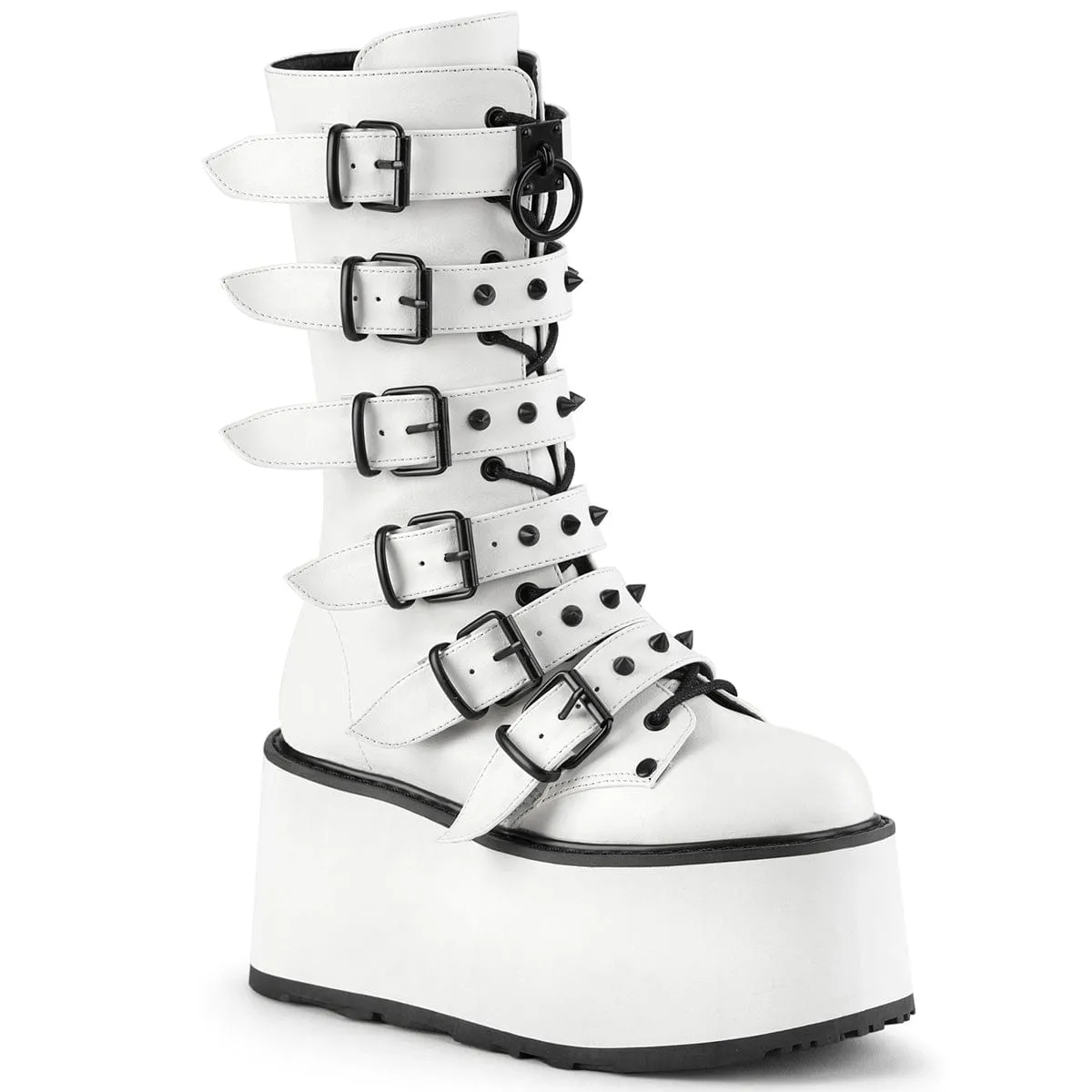 Rough Trail Mid Rise DAMNED-225 White Vegan Leather