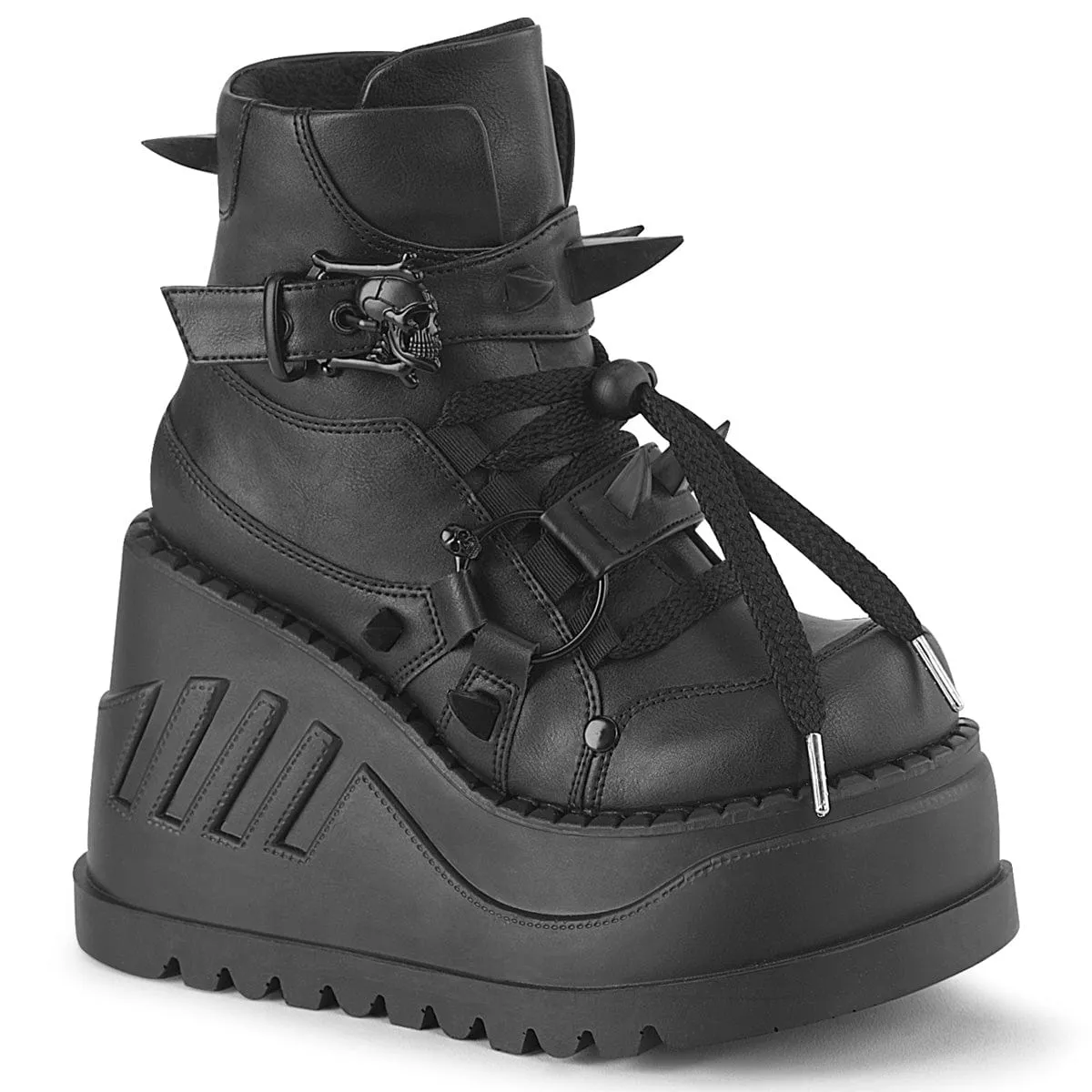 STOMP-60 Black Vegan Leather Urban Sleek