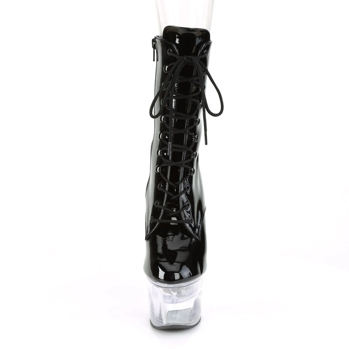 FLASHDANCE-1020-7 Black Patent/Clear Minimalist ground grip