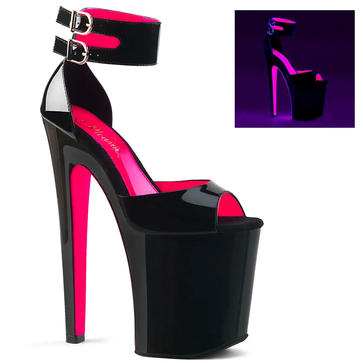 Multi Shade XTREME-875TT Black Patent -Neon Hot Pink/Black
