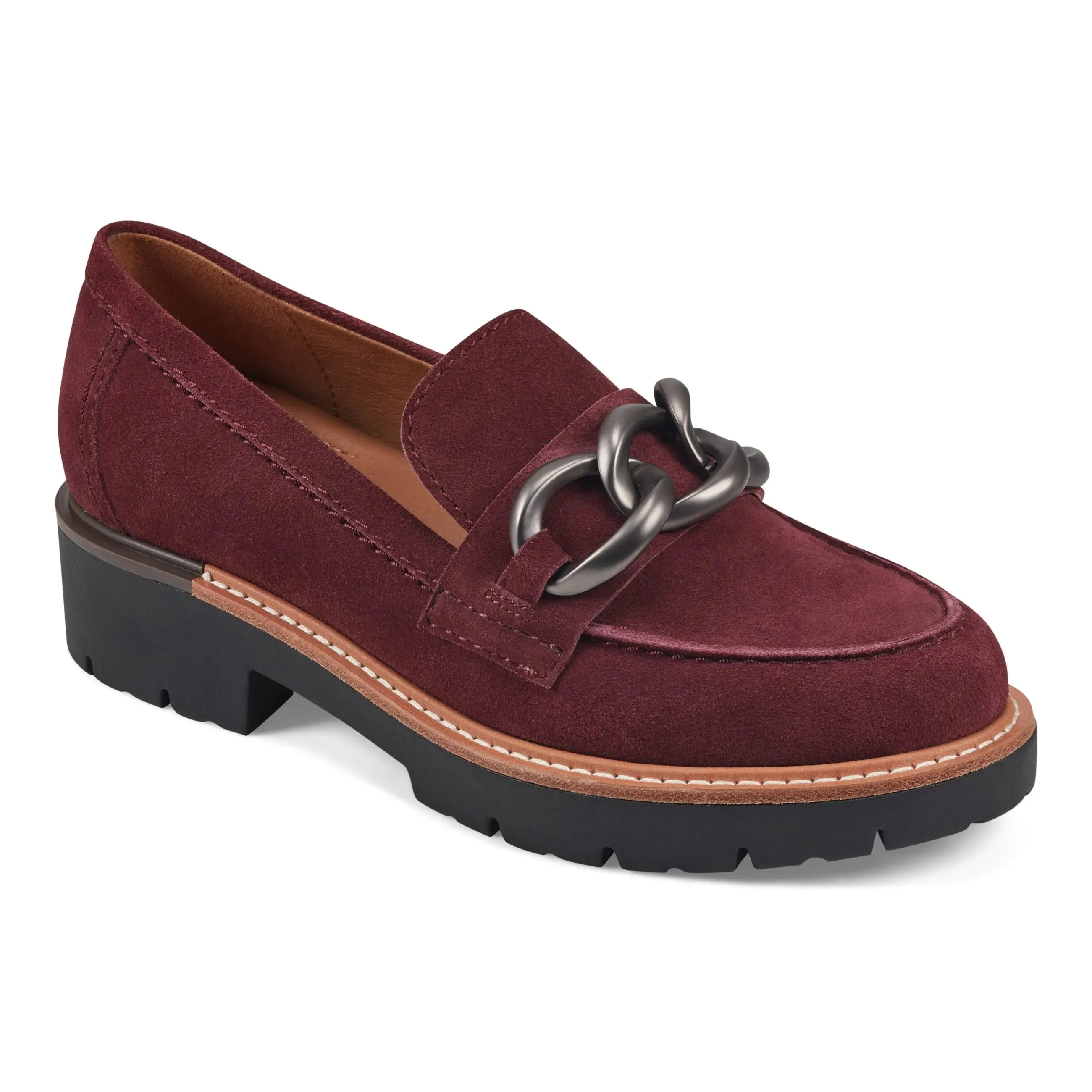 Zalor Round Toe Lug Sole Casual Slip-on Loafers Low Profile Winter Walker